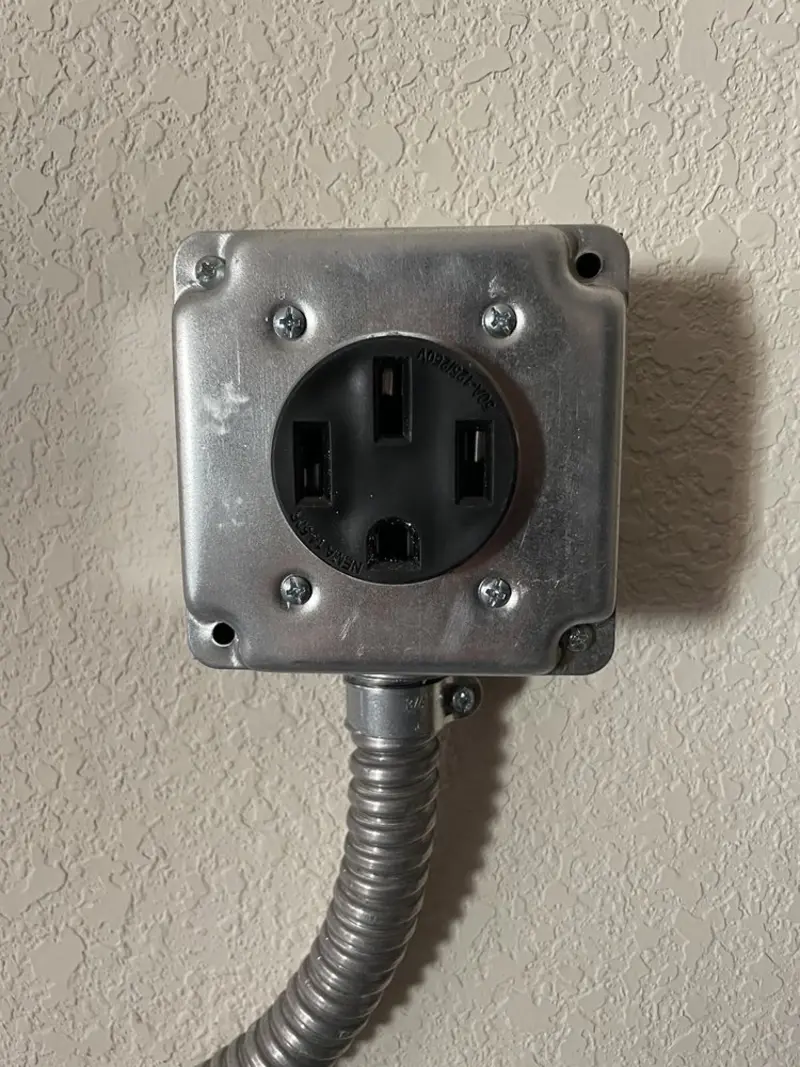 NEMA 14-50 outlet installed for Electrical Panel Upgrade in Gaines