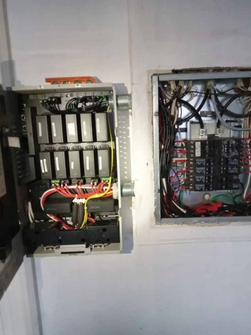 Electrical panel upgrade completed for Security Camera Wiring in Gaines
